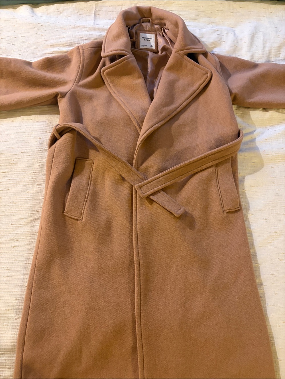 Abercrombie & Fitch Camel-Tone Wrap Trench Coat
